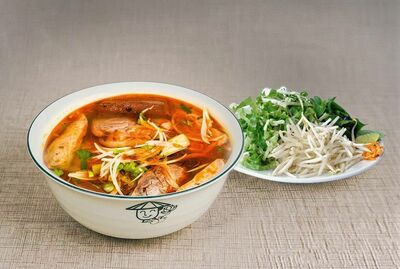Bún Bò Huế -  spicy lemongrass beef rice noodle soup