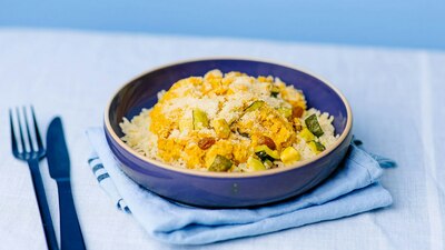 Dahl de lentille et courgette
