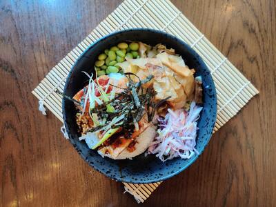 Tofu Steak Teriyaki Donburi