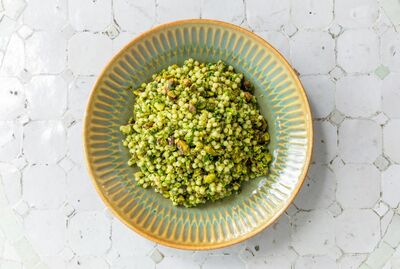 Cous Cous Salad, coriander pesto