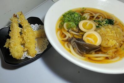 Udon Soup w/ Shrimp Tempura