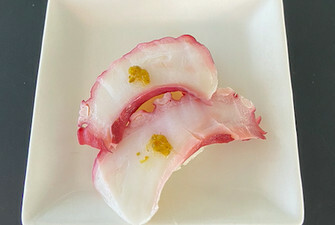 octopus w/Yuzu pepper and lemon flavor