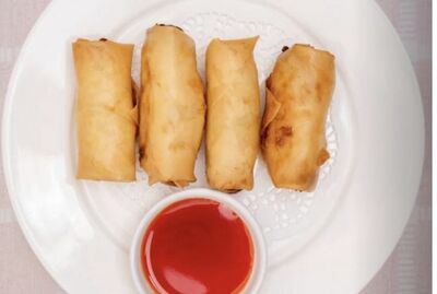 Spring Roll or Vegetable Spring Roll (4 Pieces) 春卷或素卷