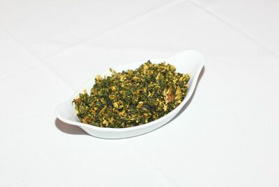 Saag Egg Bhaji (Spinach, Scrambled Egg) 🥚🧅🧄🥬🍅