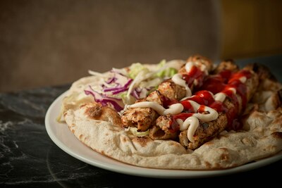Lamb Large Kebab Roll with Nan & Salad