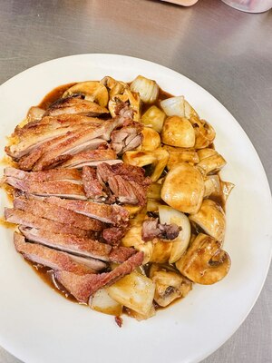 Roast Duck with Satay Mushrooms