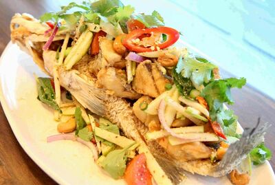 Barramundi with Green Apple Salad 🌶