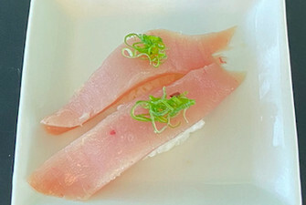 albacore w/green onion on top