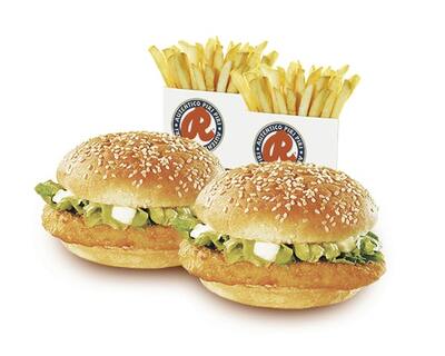 2 Chicken Steak Burgers & 2 Fries