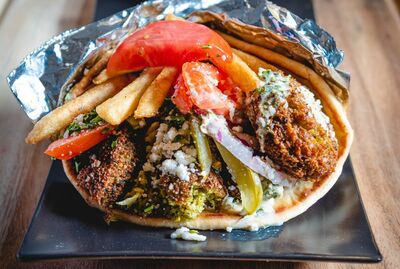 1B. Aladdin's Special Falafel Sandwich