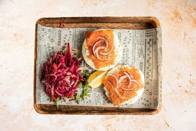 Salmon & Cheese bagel