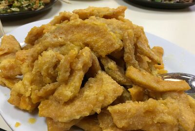 金沙南瓜 Deep Fried Pumpkin with Egg Yolk Sauce