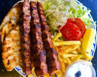 Pork Kalamaki Meal
