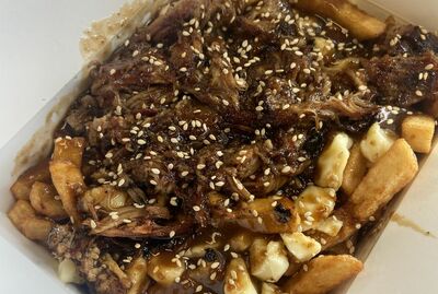 Korean BBQ Pulled Pork Poutine