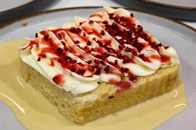 Strawberry & Cardamom Milk Cake (Baked In Store)