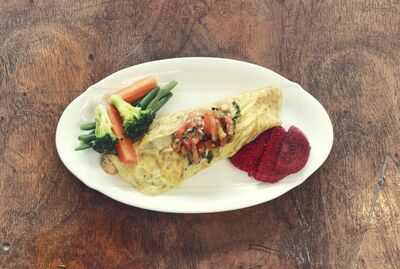 Chicken Salsa Omelet