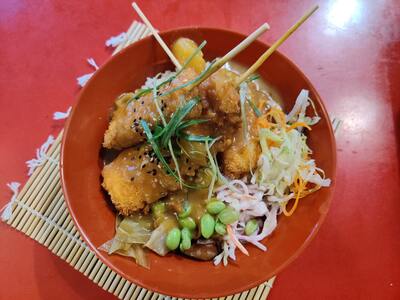 Salmon Katsu Banyi Sauce Don