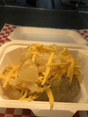 Baked Potato with Cheese & Pineapple