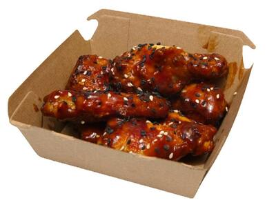 Oven-baked BBQ Wings (6 Pcs)