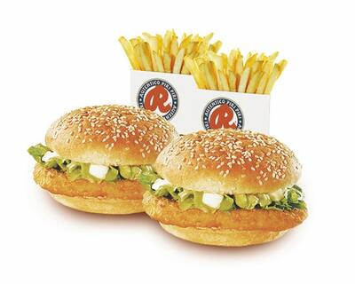 2 Classico Chicken Steak Burgers & Fries