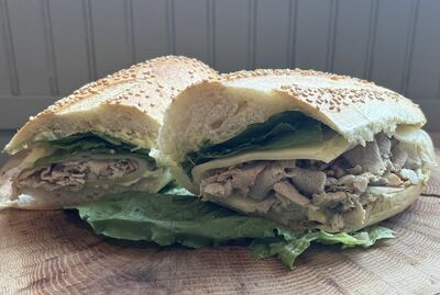 #9 - Roasted Pork Tenderloin, Swiss Cheese, Lettuce, Basil Mayo