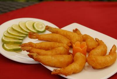Golden Fried Prawns