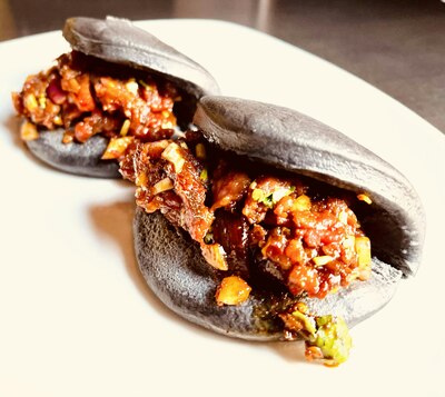 64A Bao negro muy picante