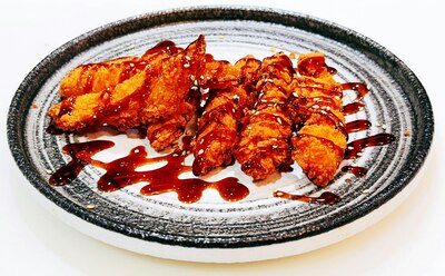 E8.Tira de pollo con salsa teriyaki