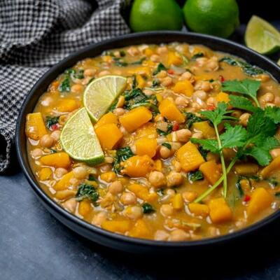 Butternut Squash, Spinach & Chickpea Curry