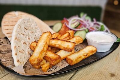 Gluten Free Halloumi Kebab (Served with GF wrap bread)