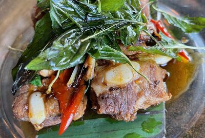 Kaprow with Pork Ribs (very recommend) mid spicy