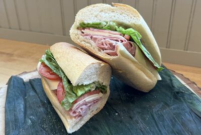 # 1 - Ham, Salami, Provolone, Lettuce, Tomato, Oil & Vinegar Dressing