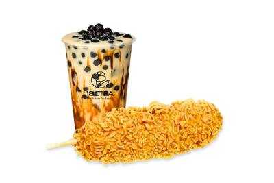 Ramen Dog Regular Bubble Tea Meal Deal 拉面热狗& 中杯奶茶套餐
