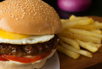 Sunrise Burger with French Fries
