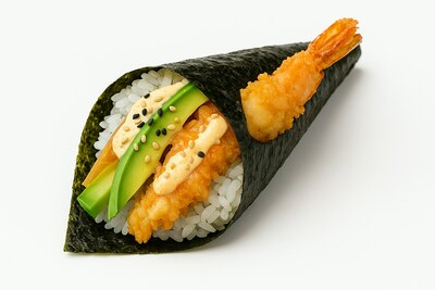 Prawn Tempura & Avocado Temaki