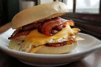 Bacon, egg, and American cheese