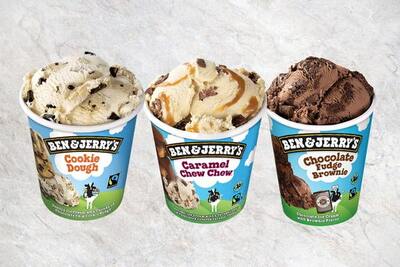 Large Ben & Jerrys Ice Cream, 500ml