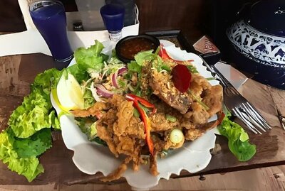 Salt and pepper softshell crab