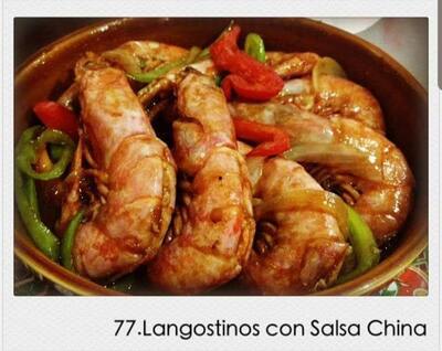 78.Langostinos con Salsa Picante