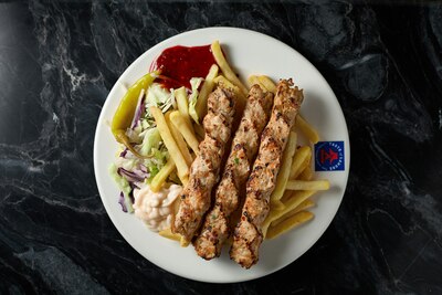 Lamb Kebabs (3) with Chips