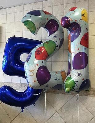 34" Number Foil Balloon