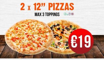 Any 2x 12" Pizzas