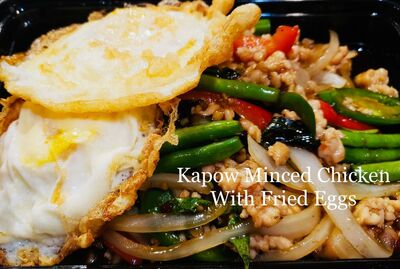Kapow Minced Chicken with Fried Egg***