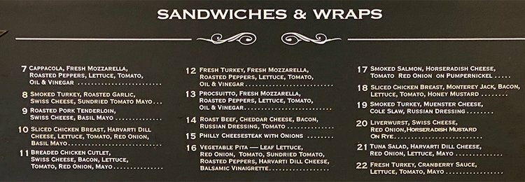 Signature Sandwiches & Wraps
