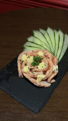 Touched Truffled With Blue Cheese Salmon Sashimi (12)