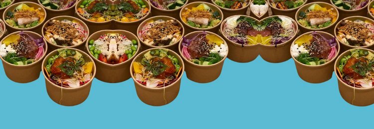 Panier de mini-poke bowls