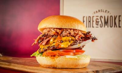 Pulled Pork Topped Cheese Burger