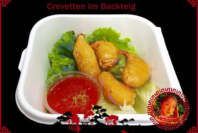 Crevetten im Backteig