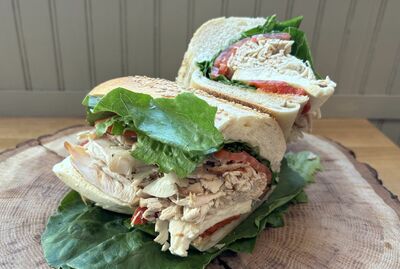 #12 - Fresh Turkey, Fresh Mozzarella, Roasted Peppers, Lettuce, Tomato, Oil & Vinegar Dressing