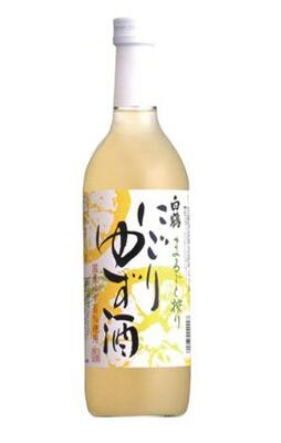 HAKUTSURU MARUGOTO SHIBORI NIGORI 白鶴柚子酒（大瓶）